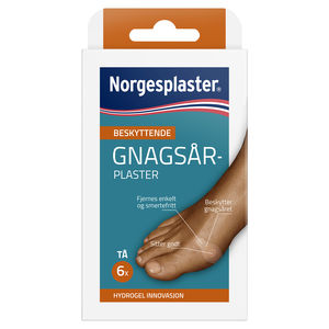 Norgesplaster beskyttende gnagsårplaster til tå 6 stk