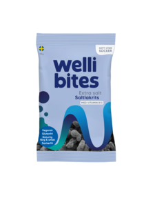 Wellibites Ekstra Salt Saltlakris m/B12 70 g