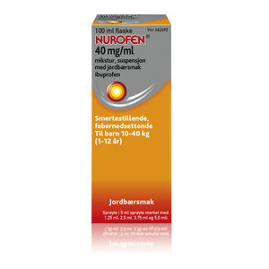 Nurofen mikstur med jordbærsmak 40 mg/ml