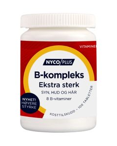 Nycoplus B-kompleks ekstra sterk 100 tabletter