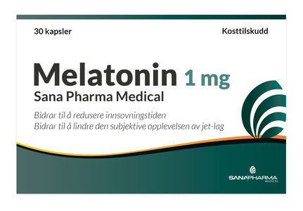 Melatonin 1 mg Sana Pharma Medical, kapsler