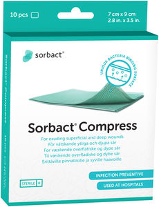 Sorbact Compress 7x9cm 10 stk
