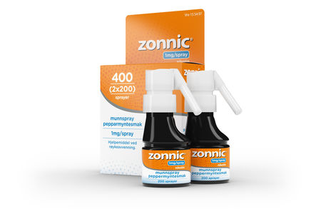 Zonnic Munnspray med peppermyntesmak 1 mg/spray 400 Spray