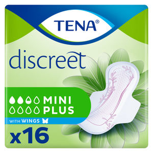 TENA Discreet Mini Plus Wings bind med vinger 16 stk