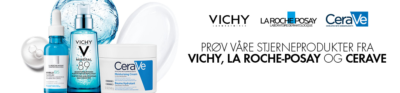 Bestselgere fra Vichy, La Roche-Posay og Cerave