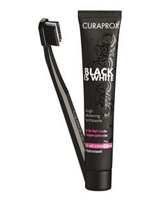 Curaprox Black is White - sett med tannbørste og tannkrem 1 sett