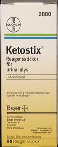 Ketostix urinanalyse av ketoner 50 stk