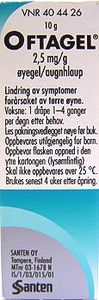 Oftagel Øyegel 2,5 mg/g