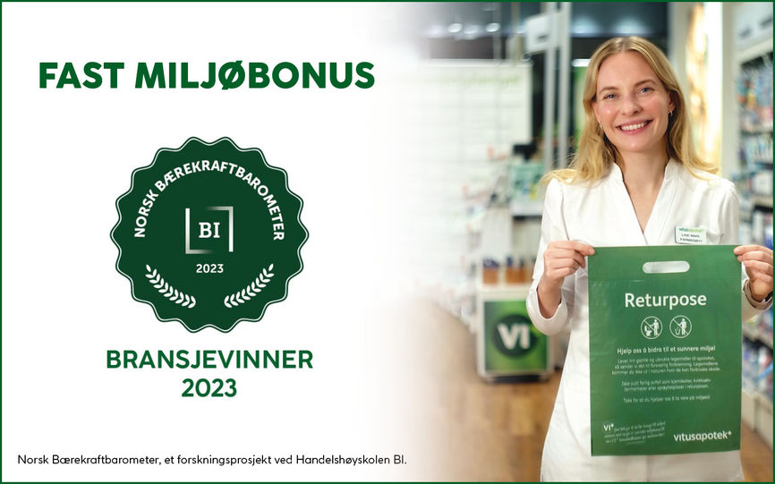 Ta vare på miljøet og få miljøbonus - returner alle gamle og ubrukte medisiner
