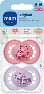 Mam Original silicone pink 6-16mnd 2 stk