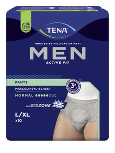 TENA Men Active Fit Pants Normal grå S/M 12 stk