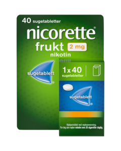 Nicorette Frukt sugetablett 2 mg nikotin, 40 stk, slutte å røyke