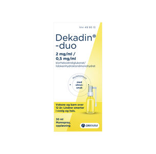 Dekadin-duo munnspray med smak av sitron
