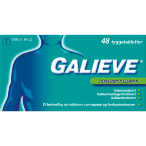 Galieve tyggetabletter 250 mg/133,5 mg/80 mg