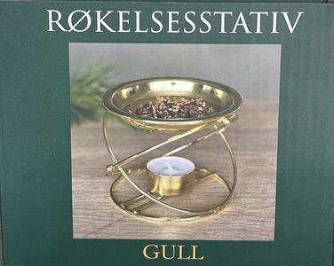 Røkelssesstativ i gull