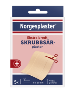 Norgesplaster skrubbsårplaster 8x10cm 5stk
