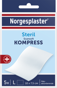 Scansoft steril kompress 7,5cmx10cm 5 stk