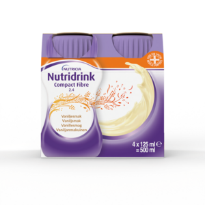 Nutridrink Compact Fibre næringsdrikk vanilje 4x125 ml