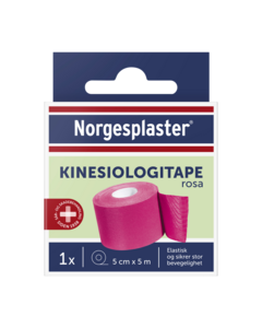 Norgesplaster kinesiologi tape rosa 5cmx5m 1 stk