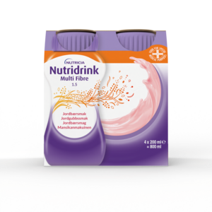 Nutridrink Multi Fibre jordbær 4x200 ml
