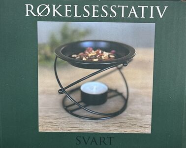 Røkelsesstativ sort