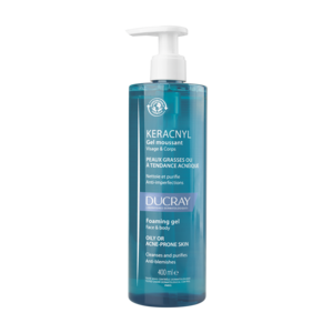 Ducray Keracnyl Foaming Gel til uren hud 400 ml