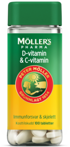 Möller's Pharma D-vitamin og C-vitamin 100 tabletter