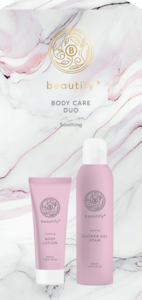 Beautify gavesett med dusjskum og bodylotion