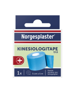 Norgesplaster kinesiologitape blå 5cmx5m 1 stk