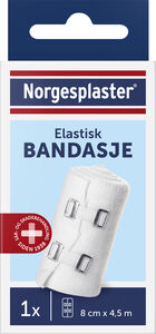 Norgesplaster Elastisk Bandasje 8cm x4,5m 1 stk