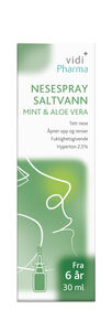 Vidi Pharma nesespray saltvann mint & aloe vera 30 ml