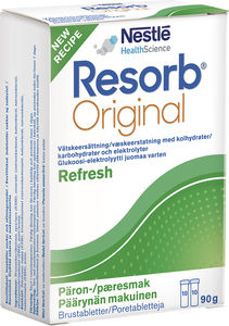 Resorb Original pæresmak, brusetabletter 2 rør med 10 tabletter