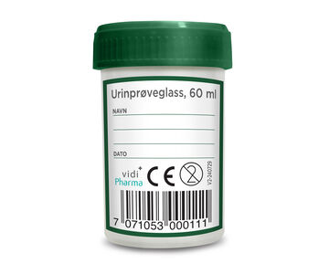 Vidi Pharma urinprøveglass med lokk 60ml