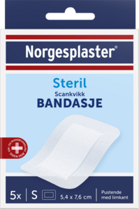 Norgesplaster Scankvikk bandasje hvit 5,4x7,6cm 5 stk