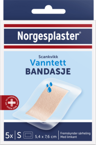 Norgesplaster Scankvikk vanntett bandasje 5,4x7,6cm 5 stk
