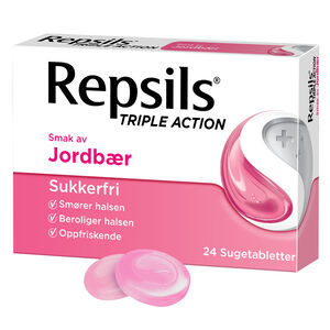 Repsils Triple Action jordbær 24 stk