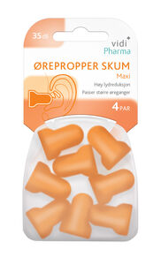 Vidi Pharma ørepropper skum maxi 4 par