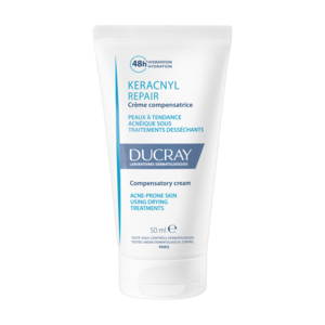 Ducray Keracnyl Repair Cream til hud i uttørkende medisinsk aknebehandling 50 ml