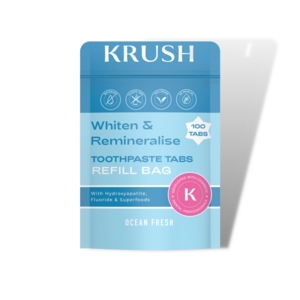 Krush Whiten & Remineralise tannkremtabletter refill 100 stk
