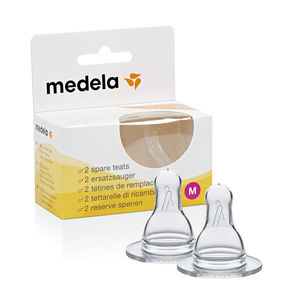 Medela smokk med medium hull  3-6 mnd 2 stk
