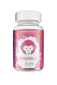 Monkids vitamin-D barn jordbær 60 stk