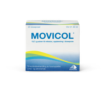 Movicol Pulver til mikstur, lime og sitronsmak