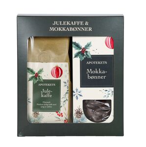 Apotekets gavesett julekaffe og mokkabønner