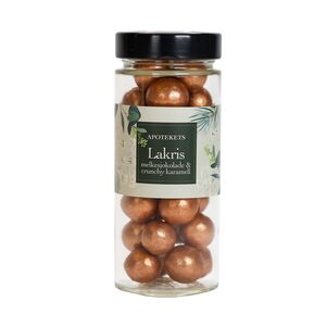 Apotekets lakriskuler med melkesjokolade og crunchy karamell