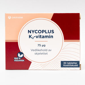 Nycoplus K2-vitamin Tab 75 mikrog 30 tabletter