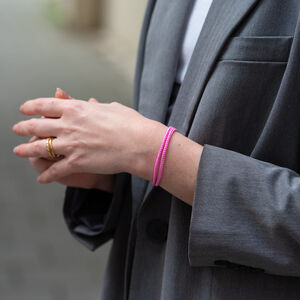 Rosa sløyfe-armbånd