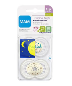 Mam Night smokk som lyser i mørket 6m+ 2 stk