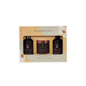 Wanderflower Shower Rituals sitrongress og søt mandel 3 x 200 ml