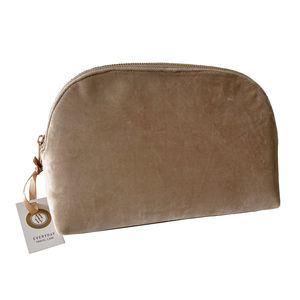 MW Everyday Travel Care toalettmappe i beige velur
