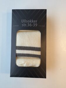 Ullsokker kremhvit str 36-39